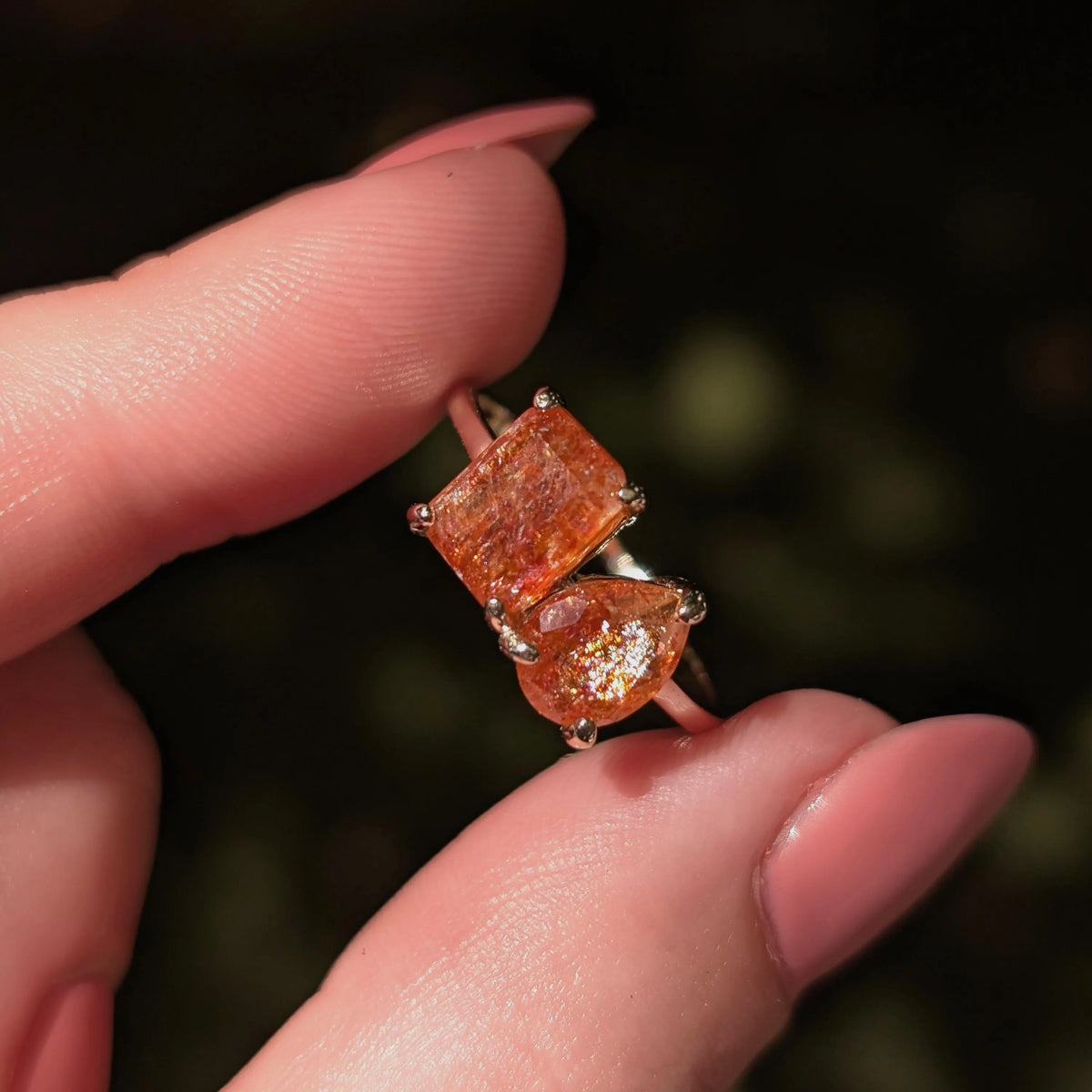 The Aurora - Toi et Moi Sunstone Ring