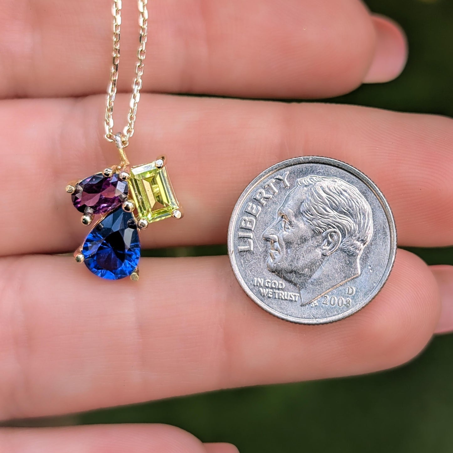 The Tulia - Custom 3 stone Necklace
