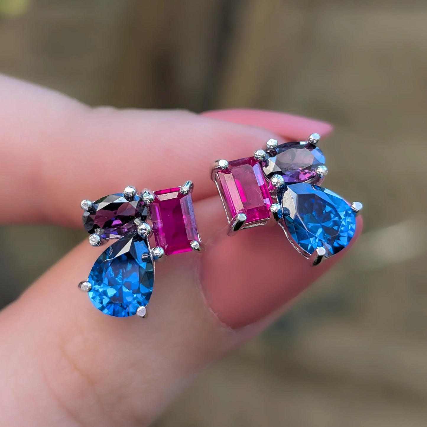 The Tulia - Bisexual Flag Cluster Studs