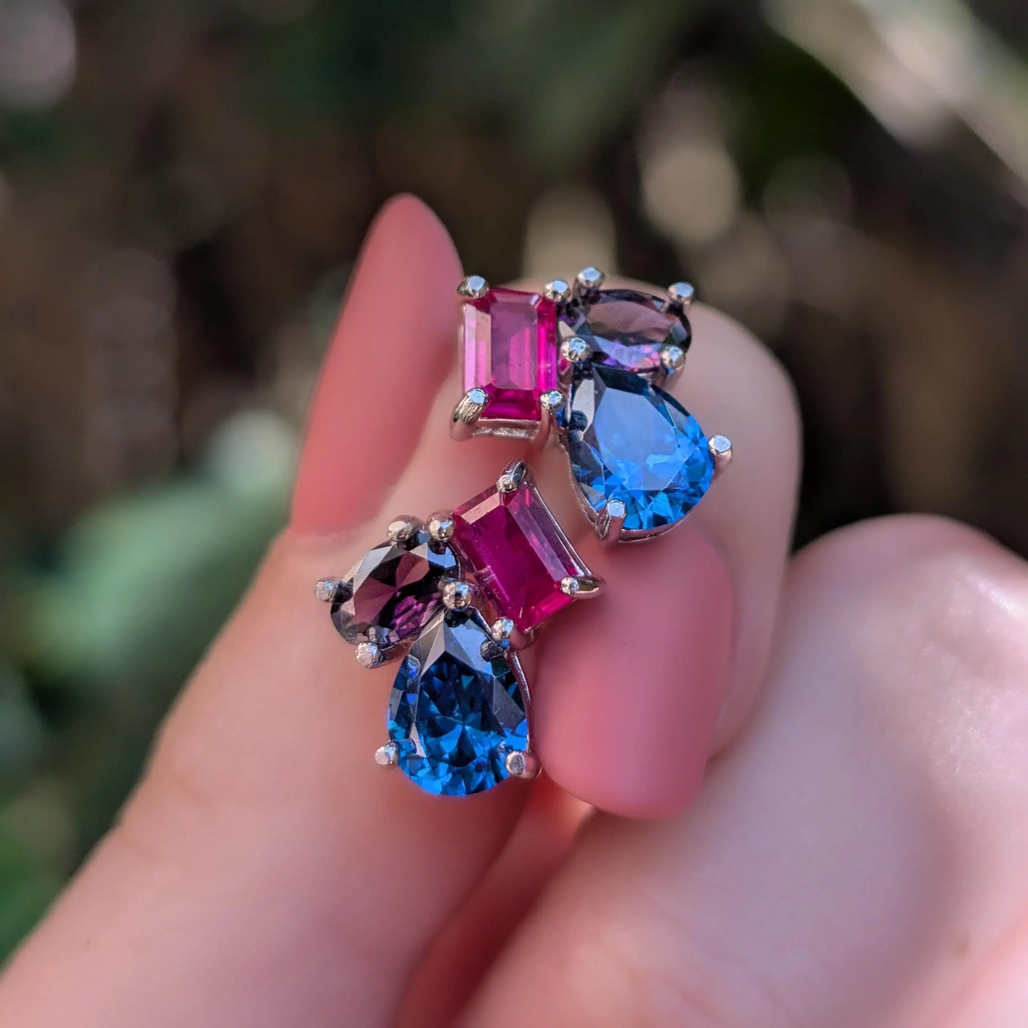 The Tulia - Bisexual Flag Cluster Studs