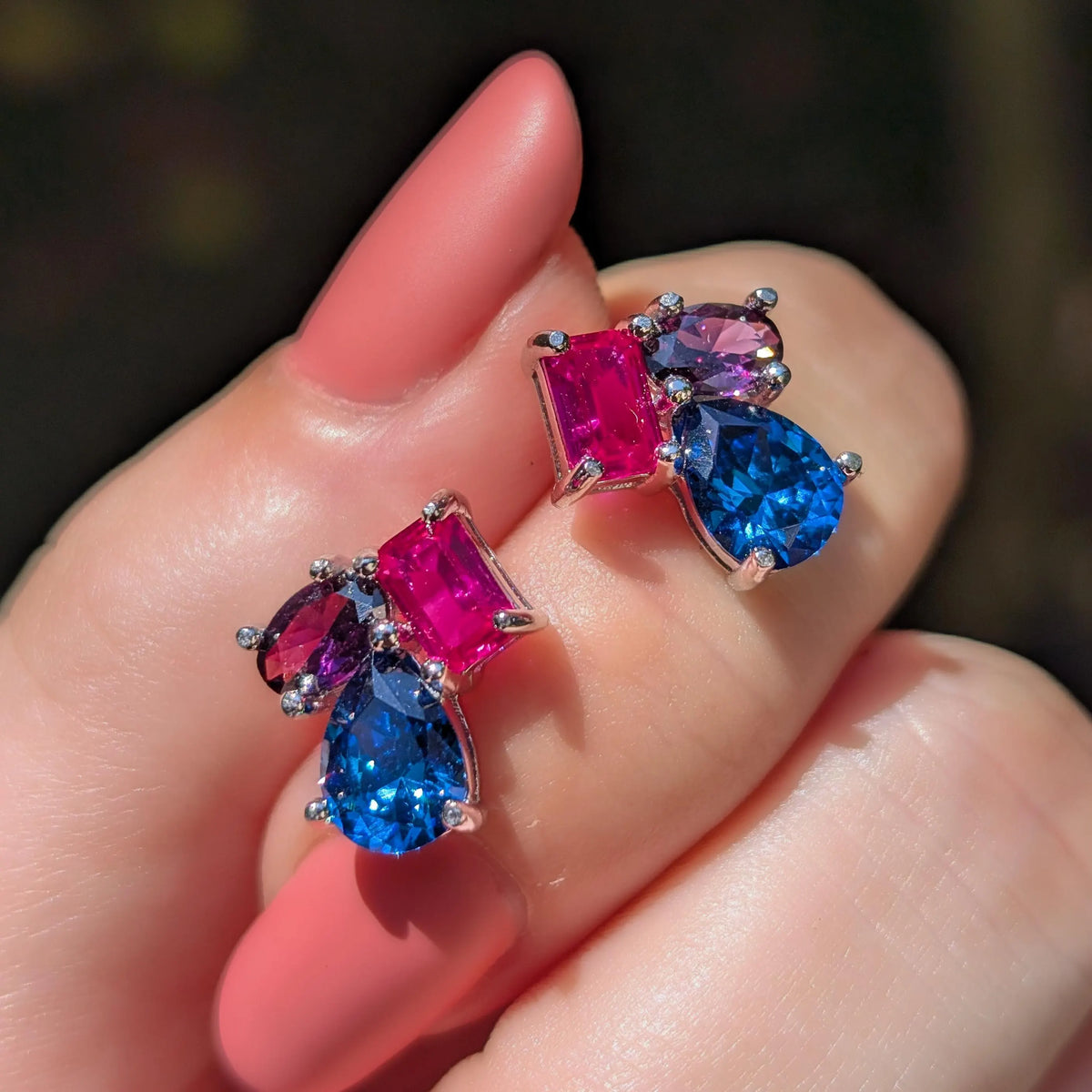 The Tulia - Bisexual Flag Cluster Studs