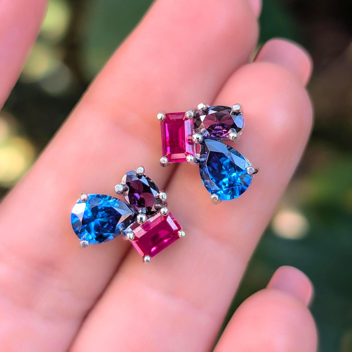 The Tulia - Bisexual Flag Cluster Studs