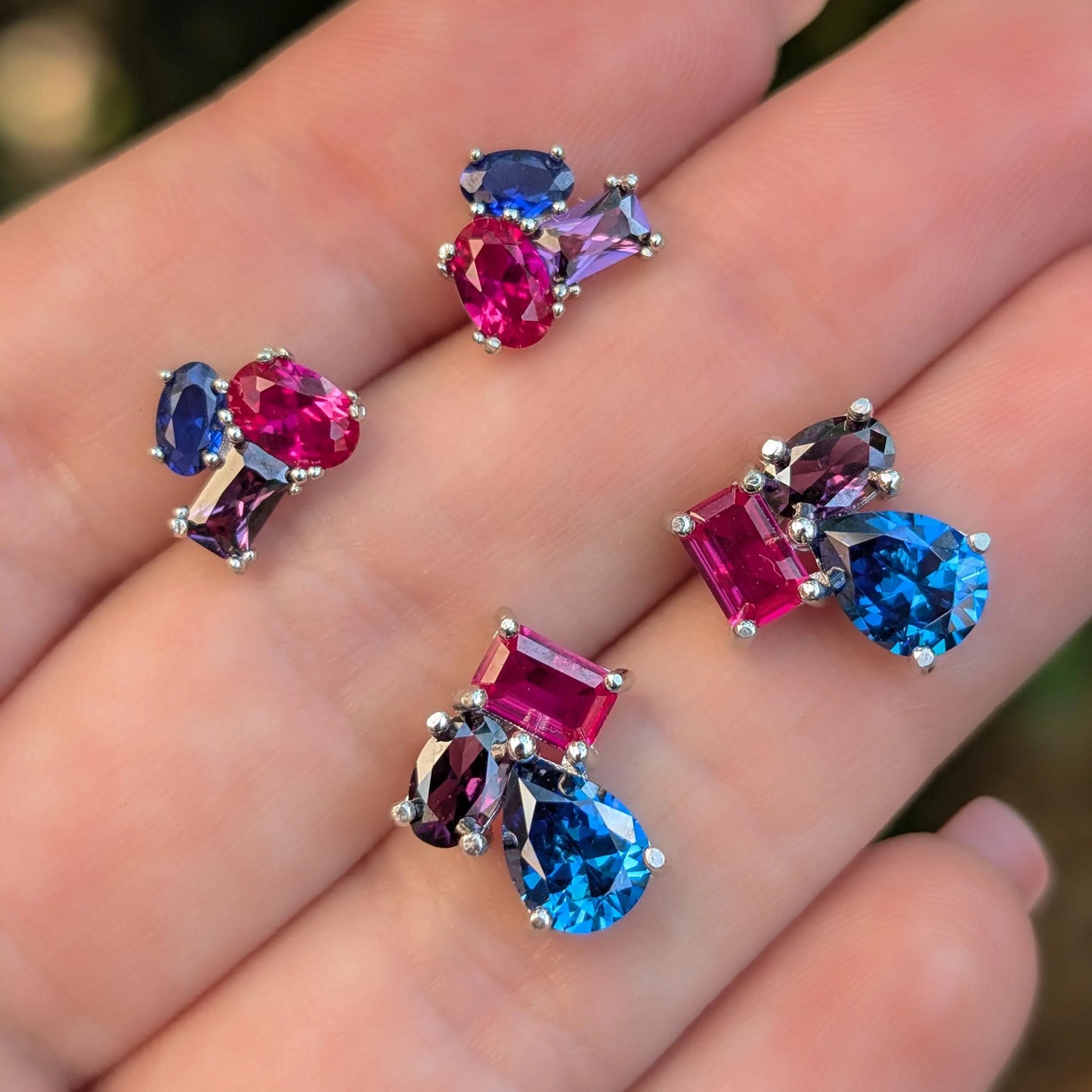 The Tulia - Bisexual Flag Cluster Studs