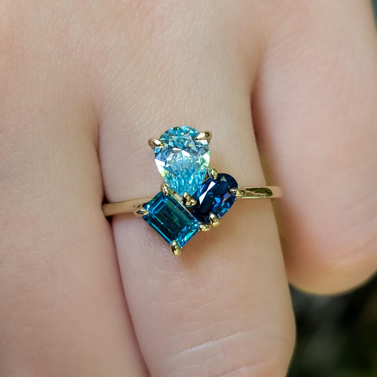 The Tulia - Custom 3 Stone Ring