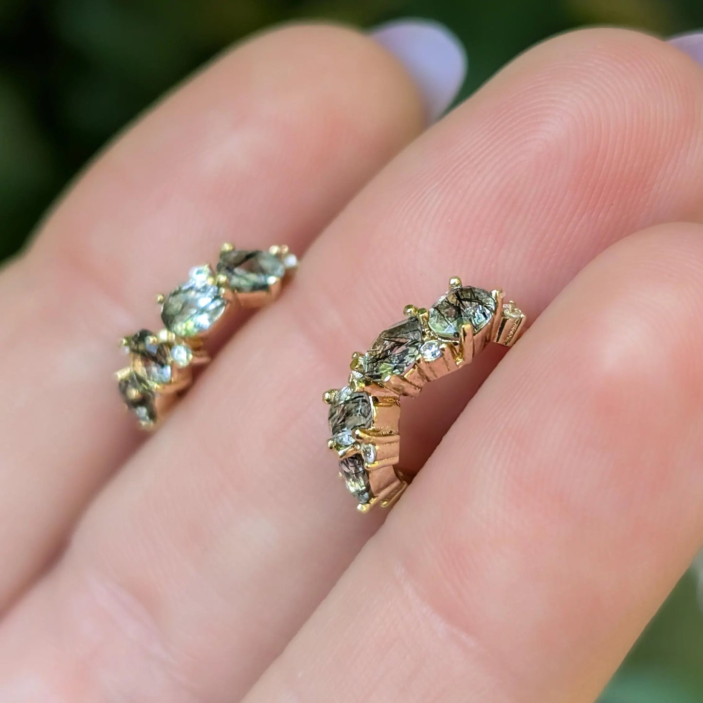 The Legacy Earrings - Rutilated Quartz Hoops