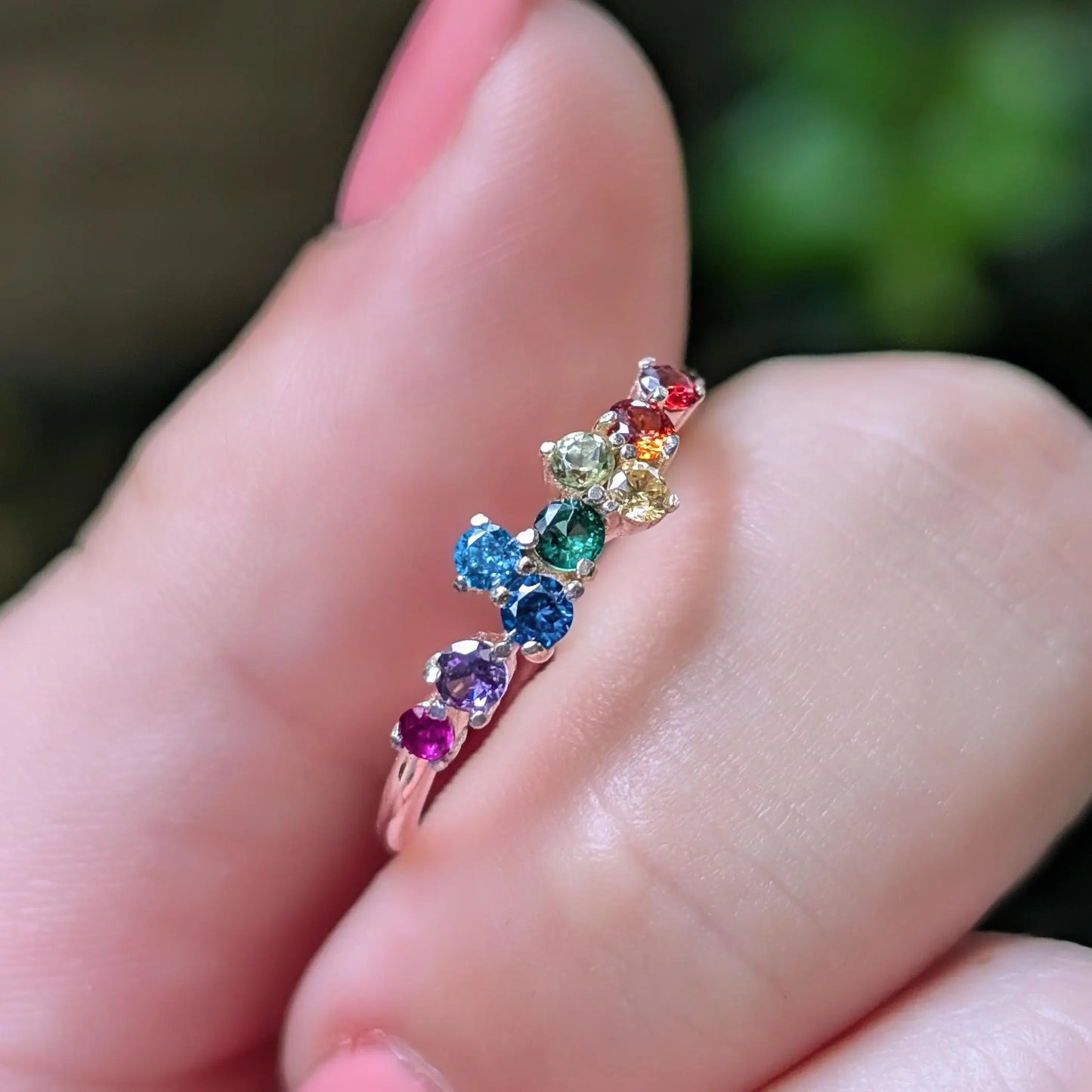 9 Stone Pride Cluster Band