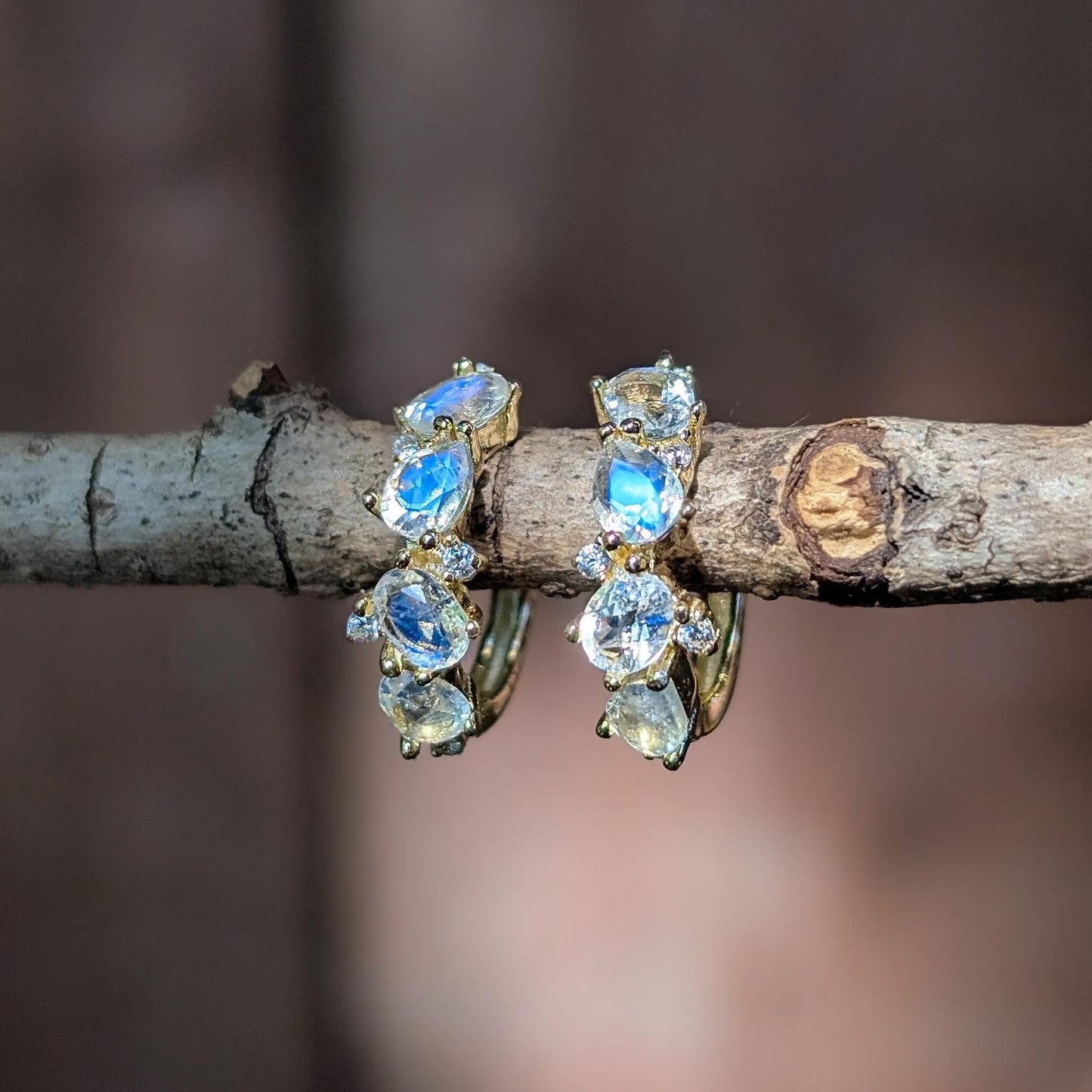 The Legacy Earrings - Moonstone Hoops