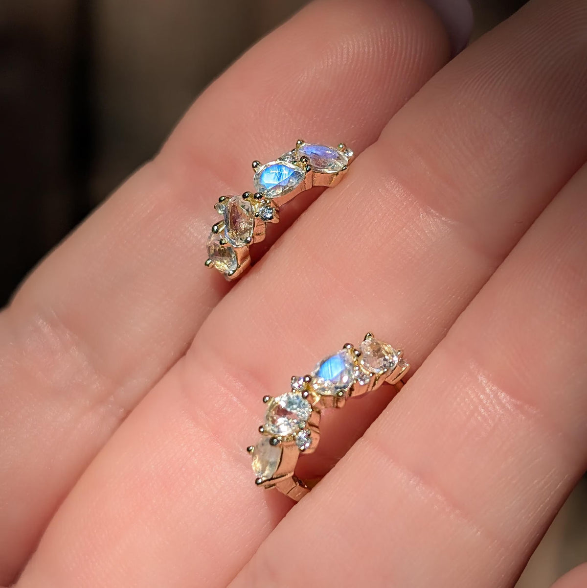 The Legacy Earrings - Moonstone Hoops