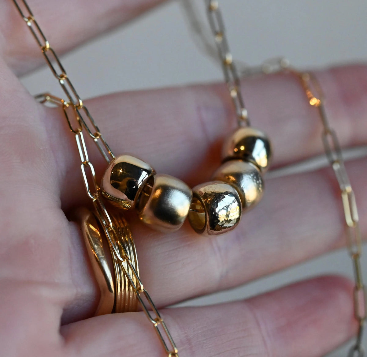 14k Gold Pony Beads - Pendant Necklace Charms