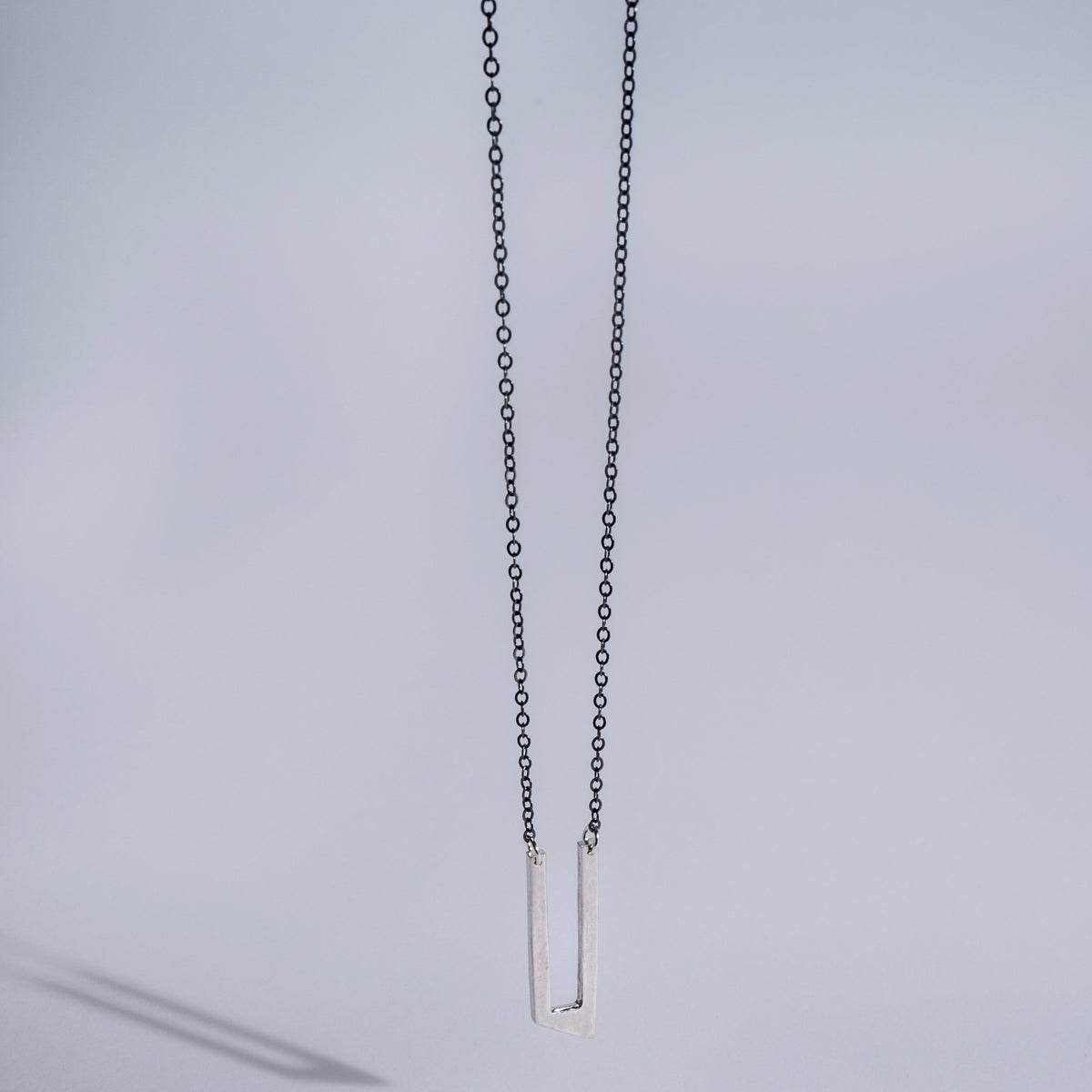 Triangle Parallel Necklace / READY to SHIP in BRASS