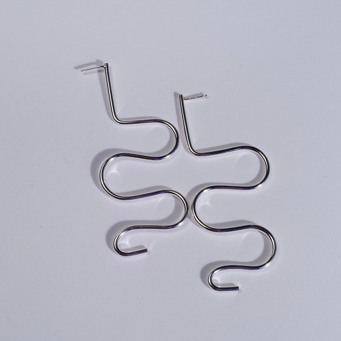 Squiggle Drop Statement Earrings - Choose your Metal / Silver READY TO SHIP