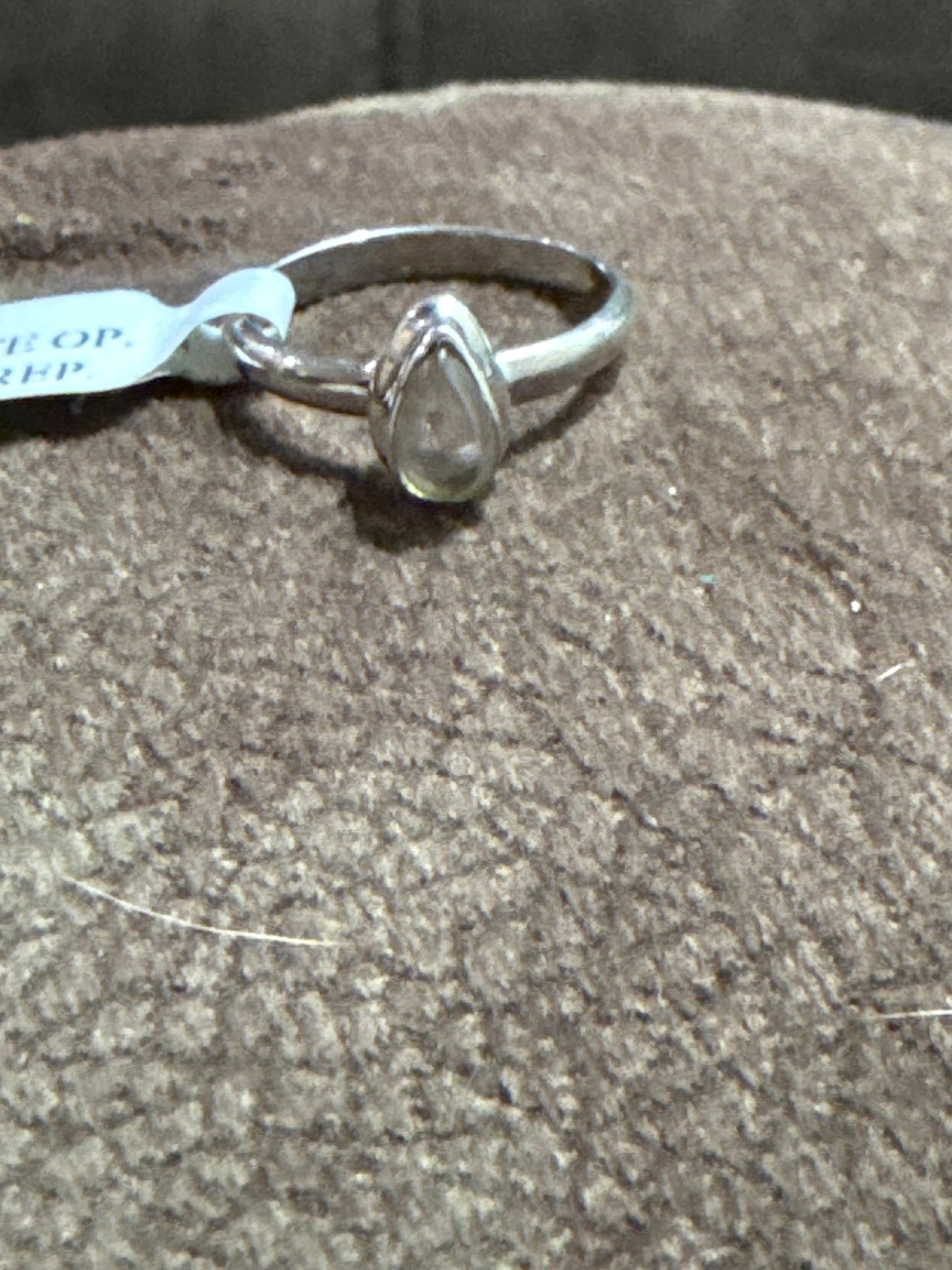 Hyalite Opal Ring  Size 7 (U-V Reactive)