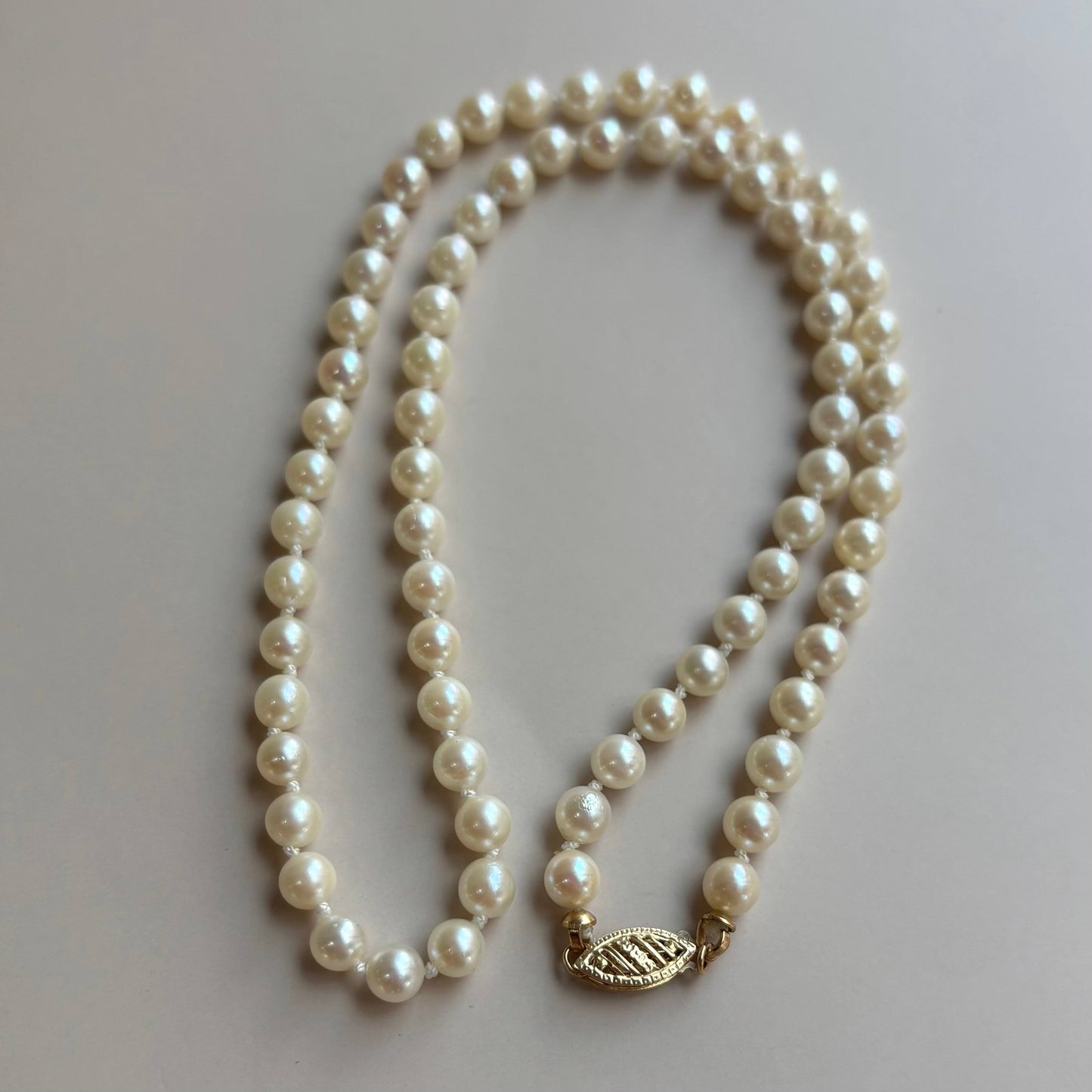 Freshwater Cultured Pearl Necklace | 18" | 5mm | 14K Yellow Gold