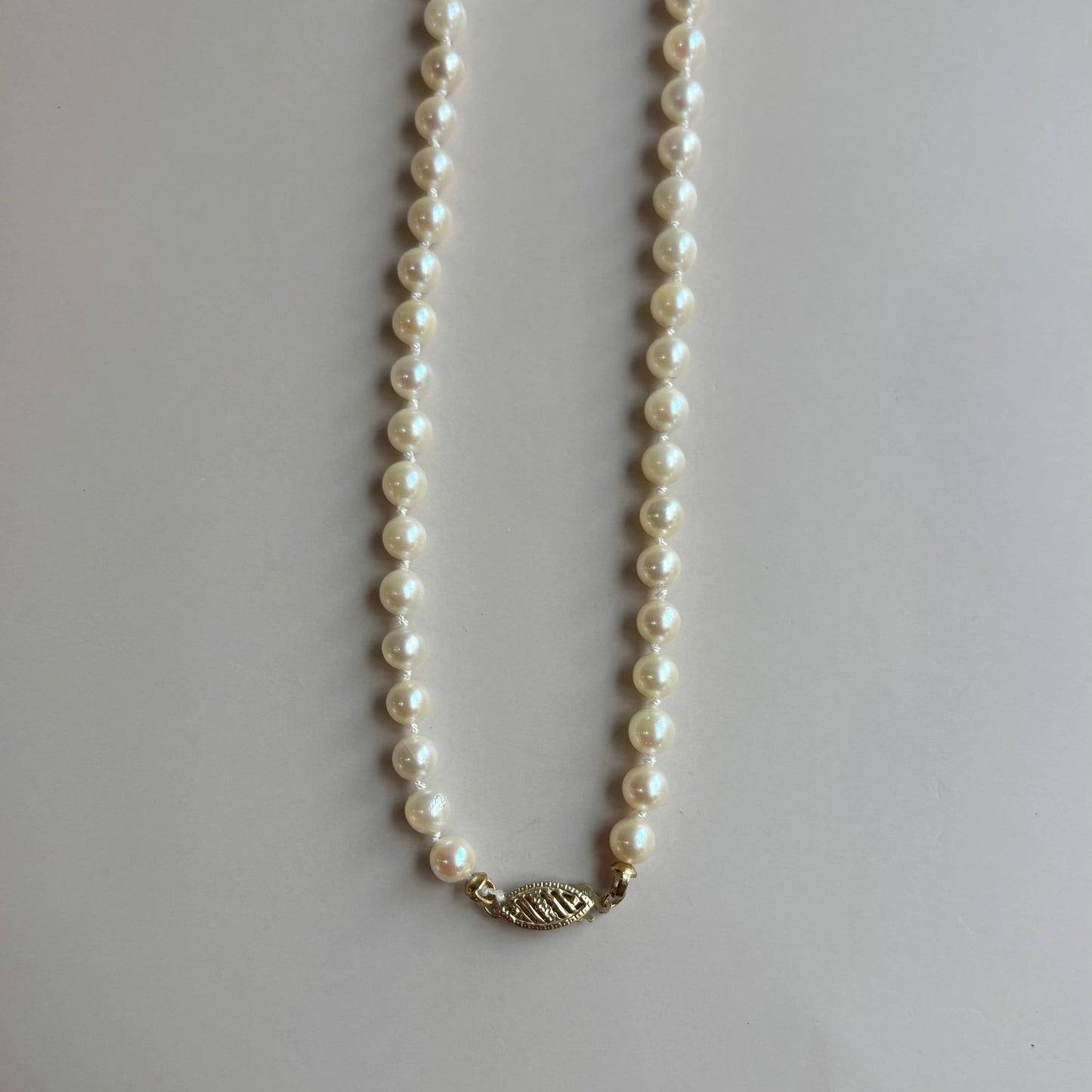 Freshwater Cultured Pearl Necklace | 18" | 5mm | 14K Yellow Gold