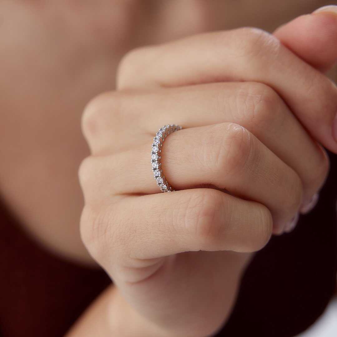 14K Gold Eternity Band Ring