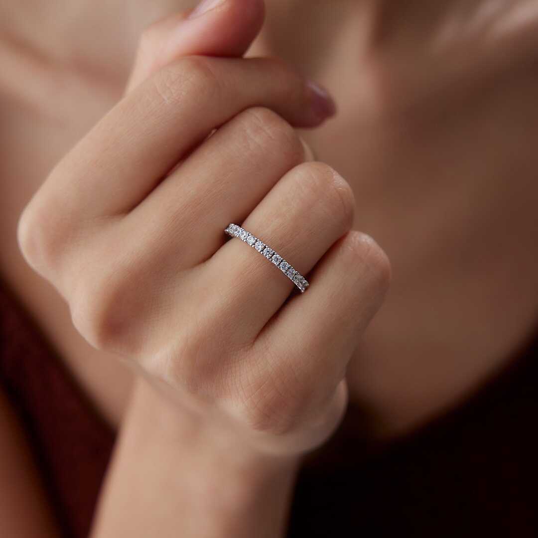 14K Gold Eternity Band Ring