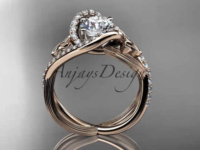 Celtic Engagement Ring Unique 1 Carat Lab Grown Diamond Irish Ring