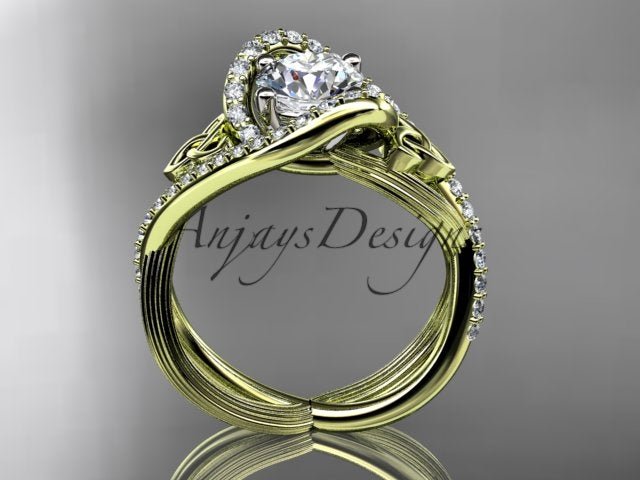 Celtic Engagement Ring Unique 1 Carat Lab Grown Diamond Irish Ring