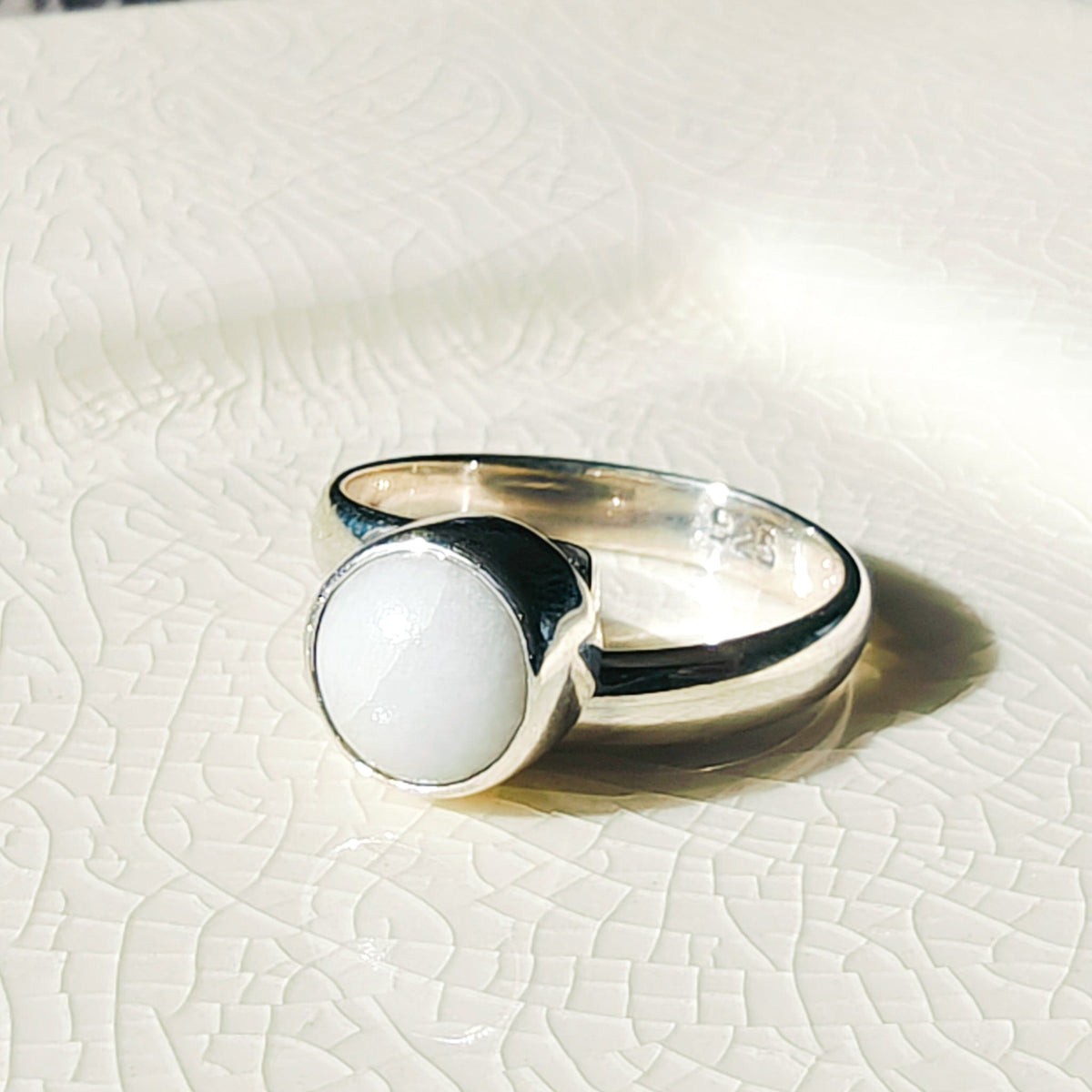 Isle of Skye Marble Adjustable Ring | Sterling Silver Scottish Heritage Jewellery