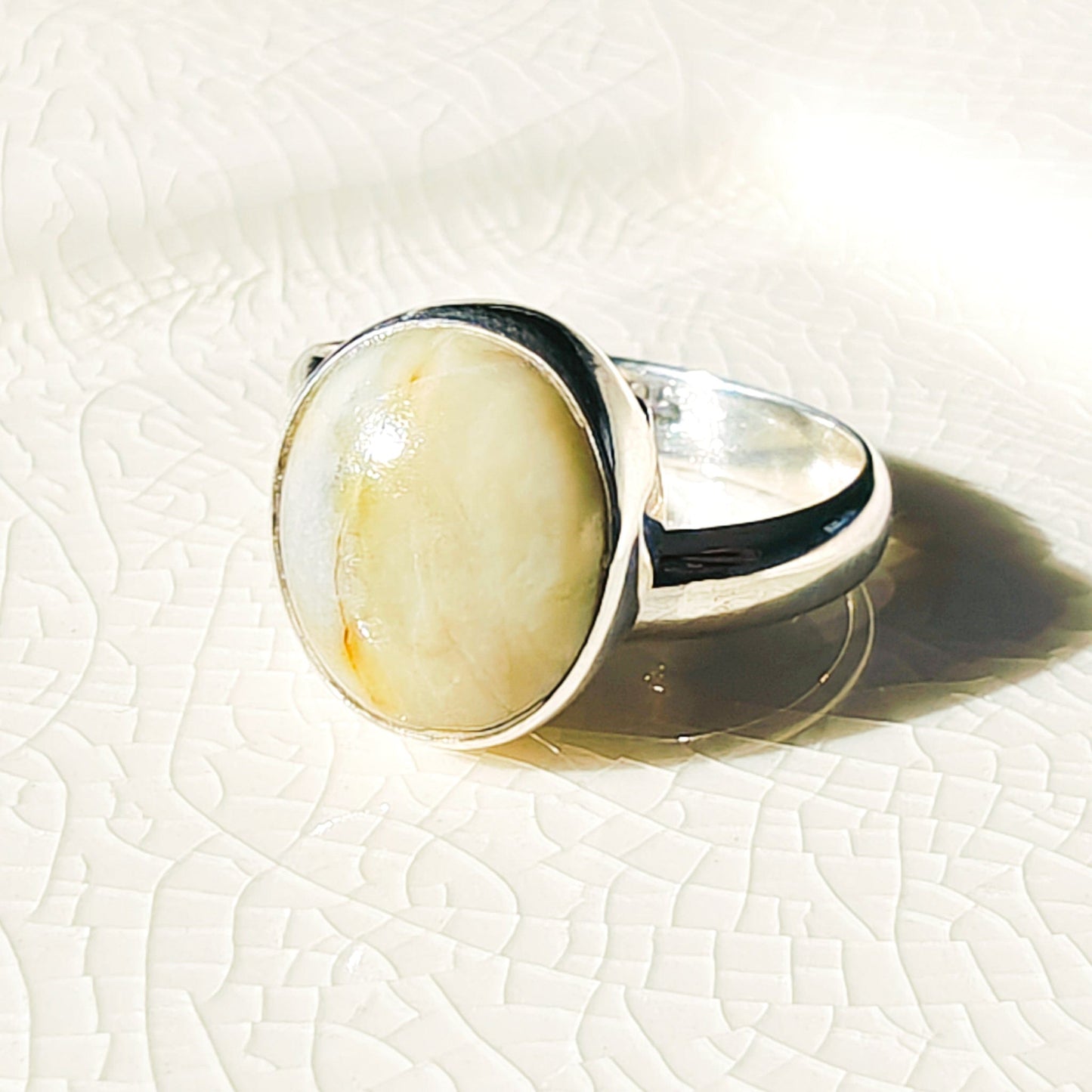 Isle of Skye Marble Adjustable Ring | Sterling Silver Scottish Heritage Jewellery
