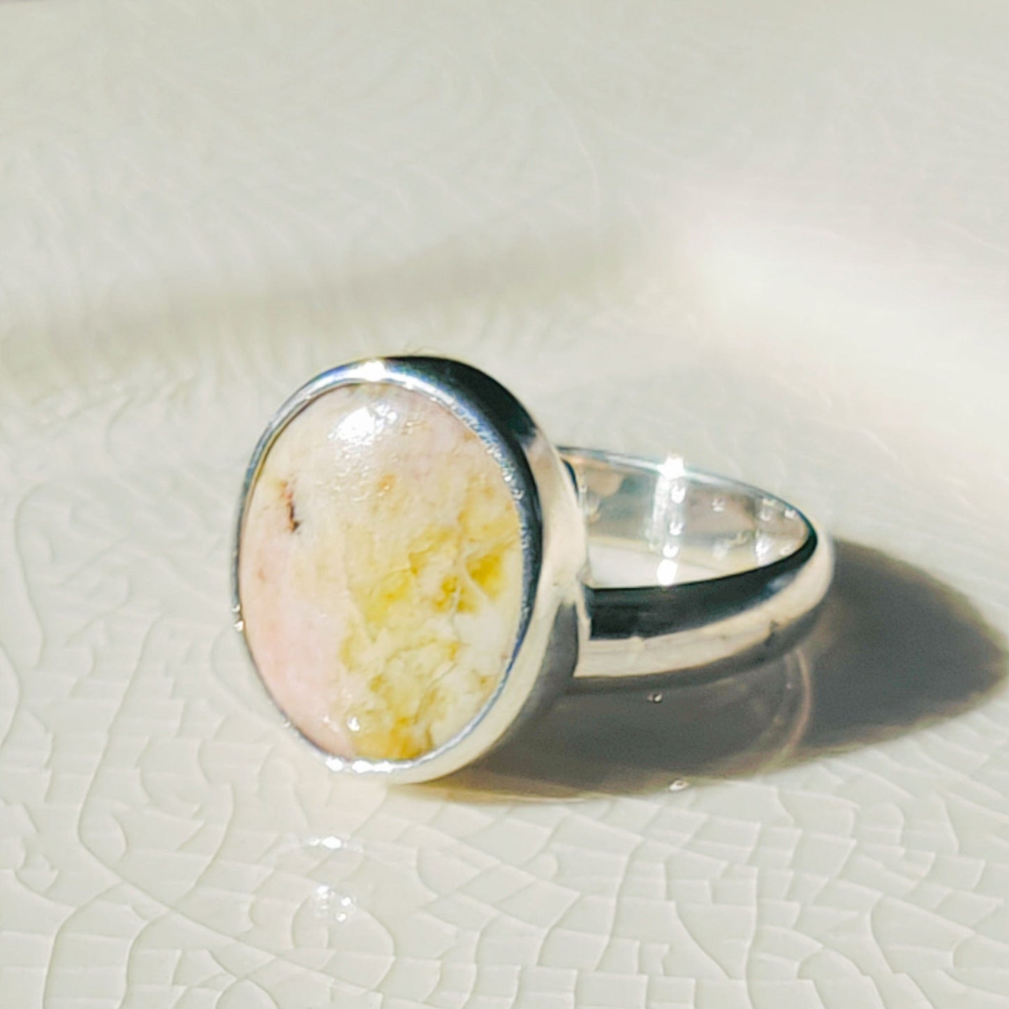 Isle of Skye Marble Adjustable Ring | Sterling Silver Scottish Heritage Jewellery