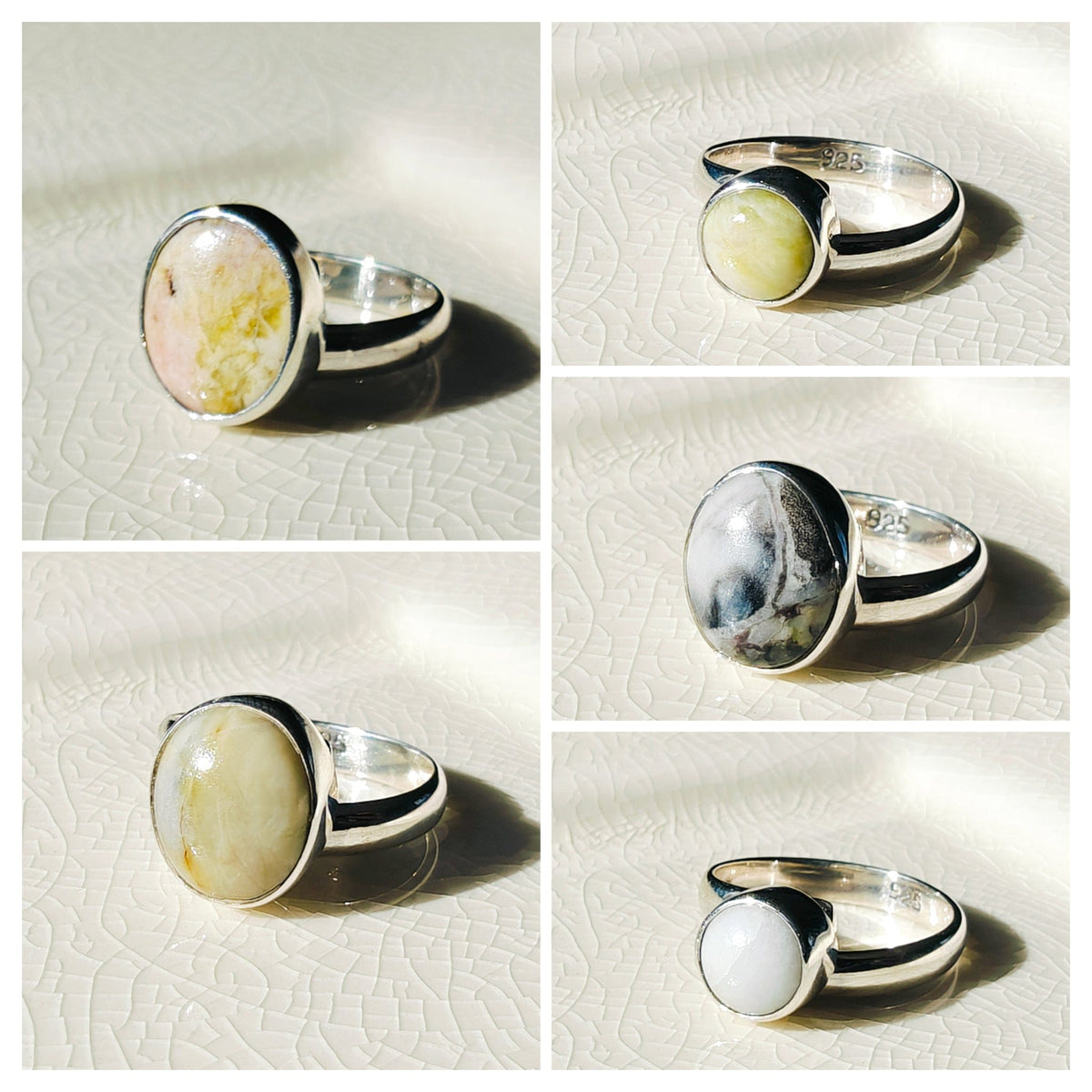 Isle of Skye Marble Adjustable Ring | Sterling Silver Scottish Heritage Jewellery