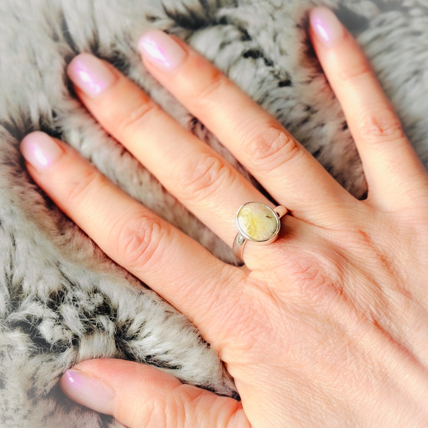 Isle of Skye Marble Adjustable Ring | Sterling Silver Scottish Heritage Jewellery