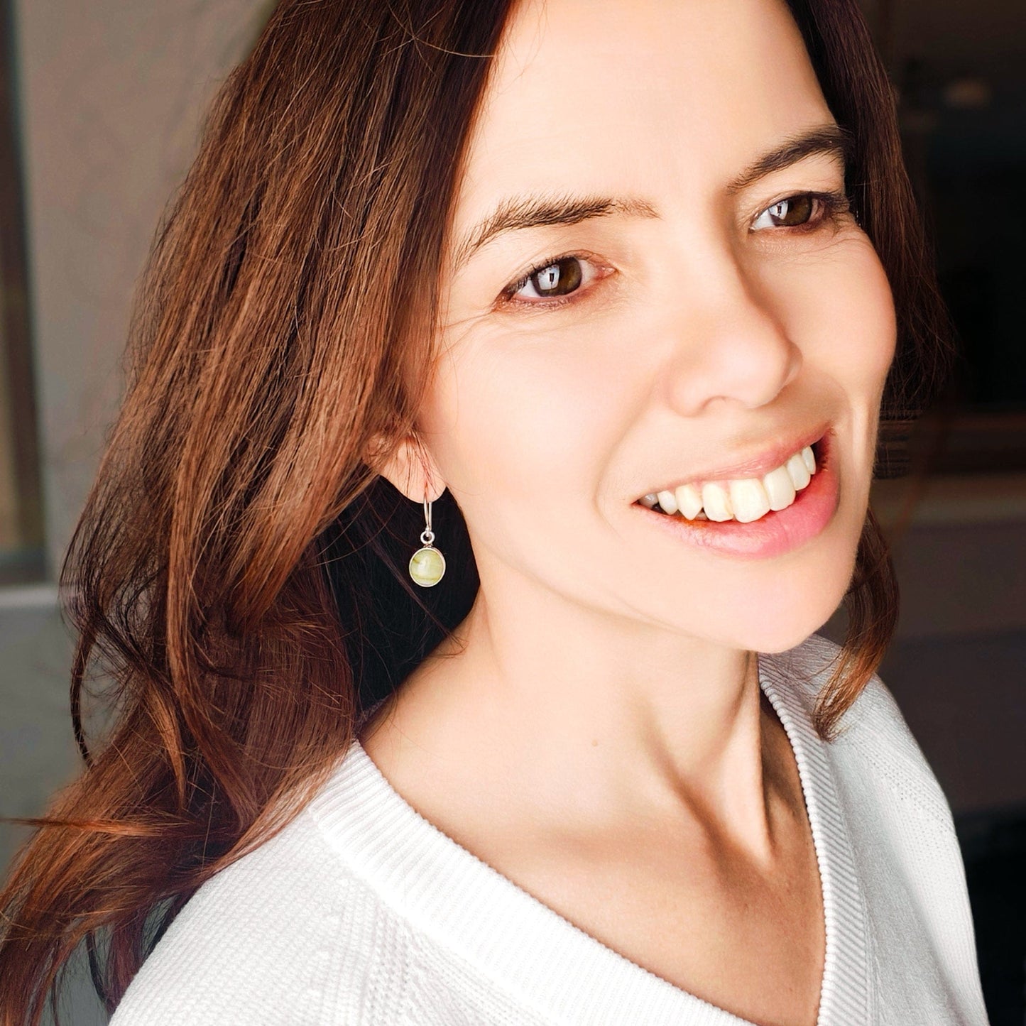 Isle of Skye Marble Earrings | Sterling Silver Drop Earrings | Scottish Gift