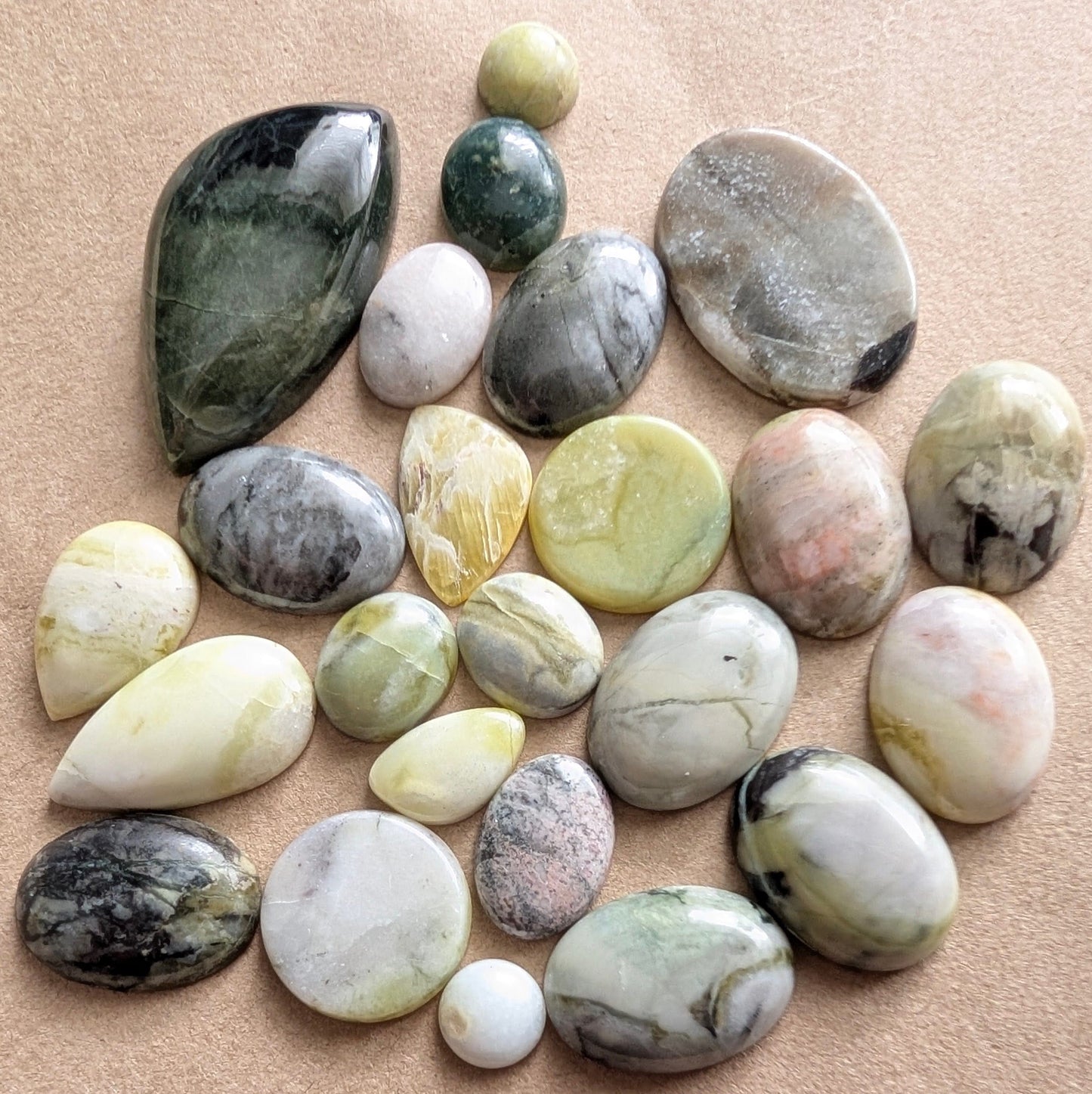 Isle of Skye Marble Pendant | Scotland Gift | 21mm Pale Green Stone | Sterling Silver