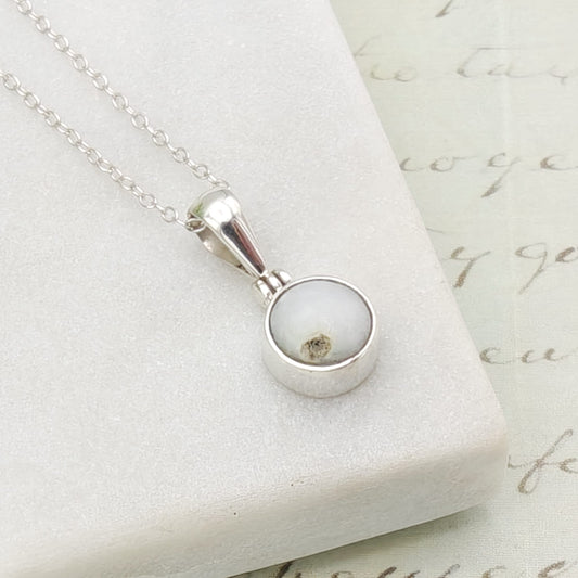 Isle of Skye Marble Pendant | Scottish Gift | 8mm Round Stones | Sterling Silver