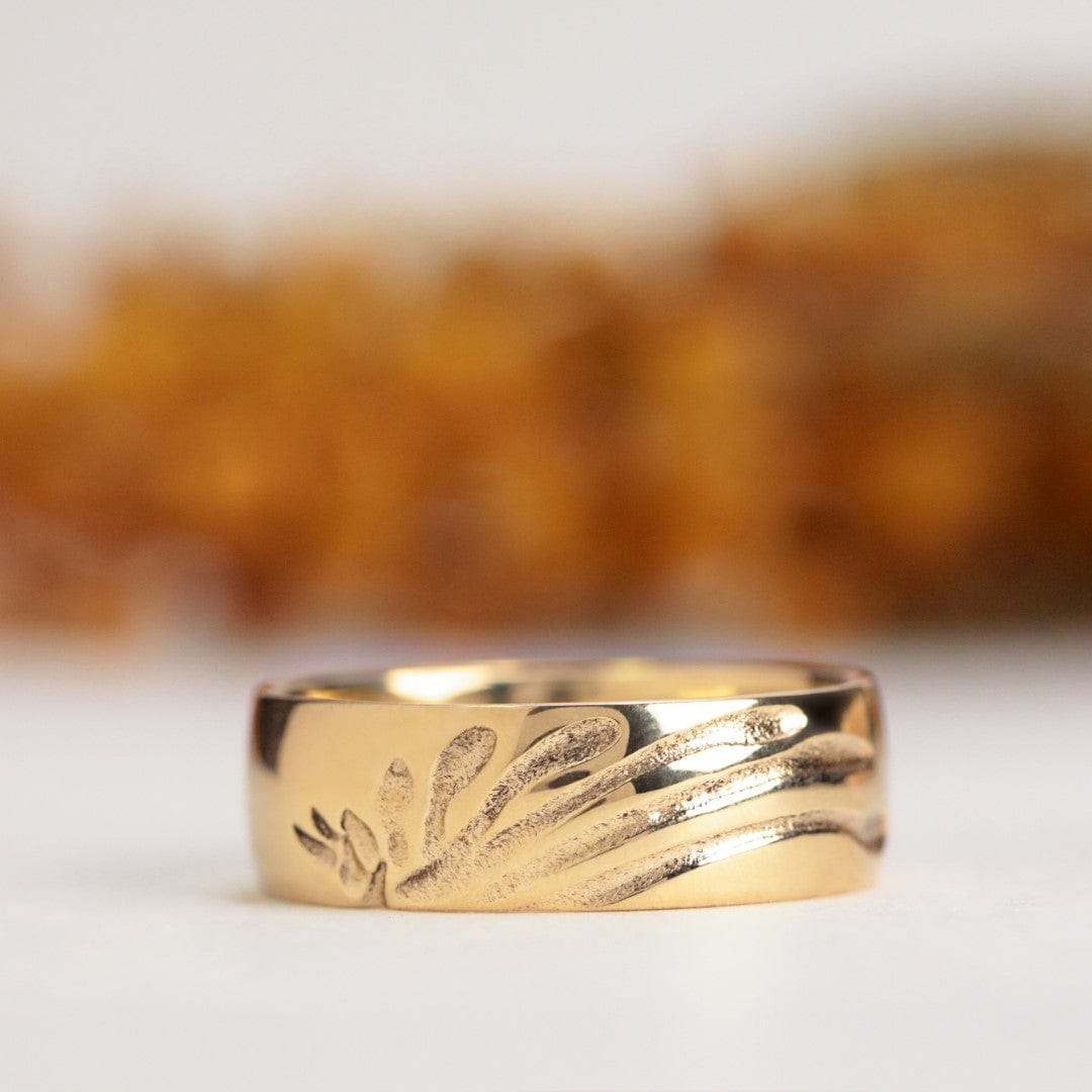 Kangaroo Paw Wedding Ring