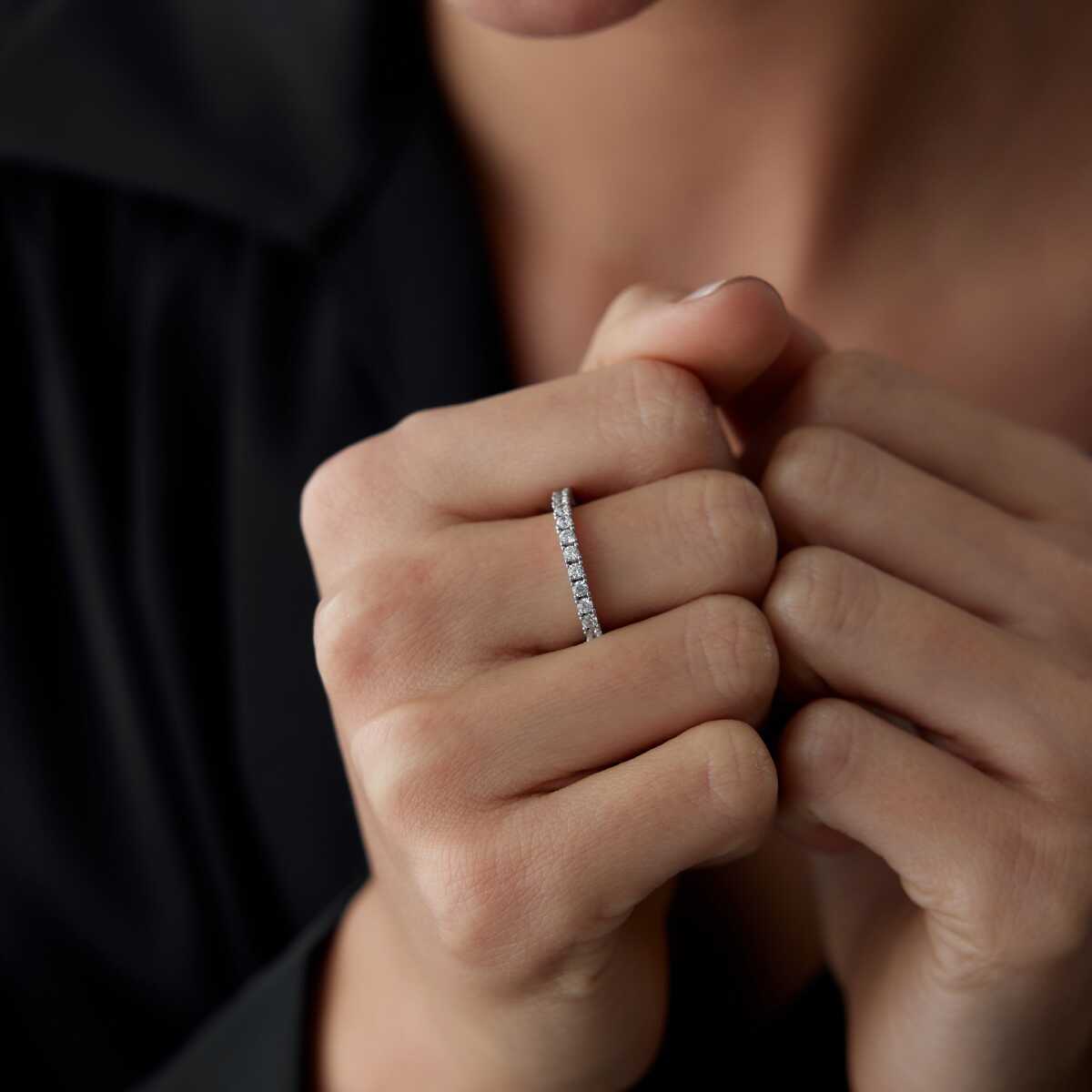 14K Gold Eternity Band Ring