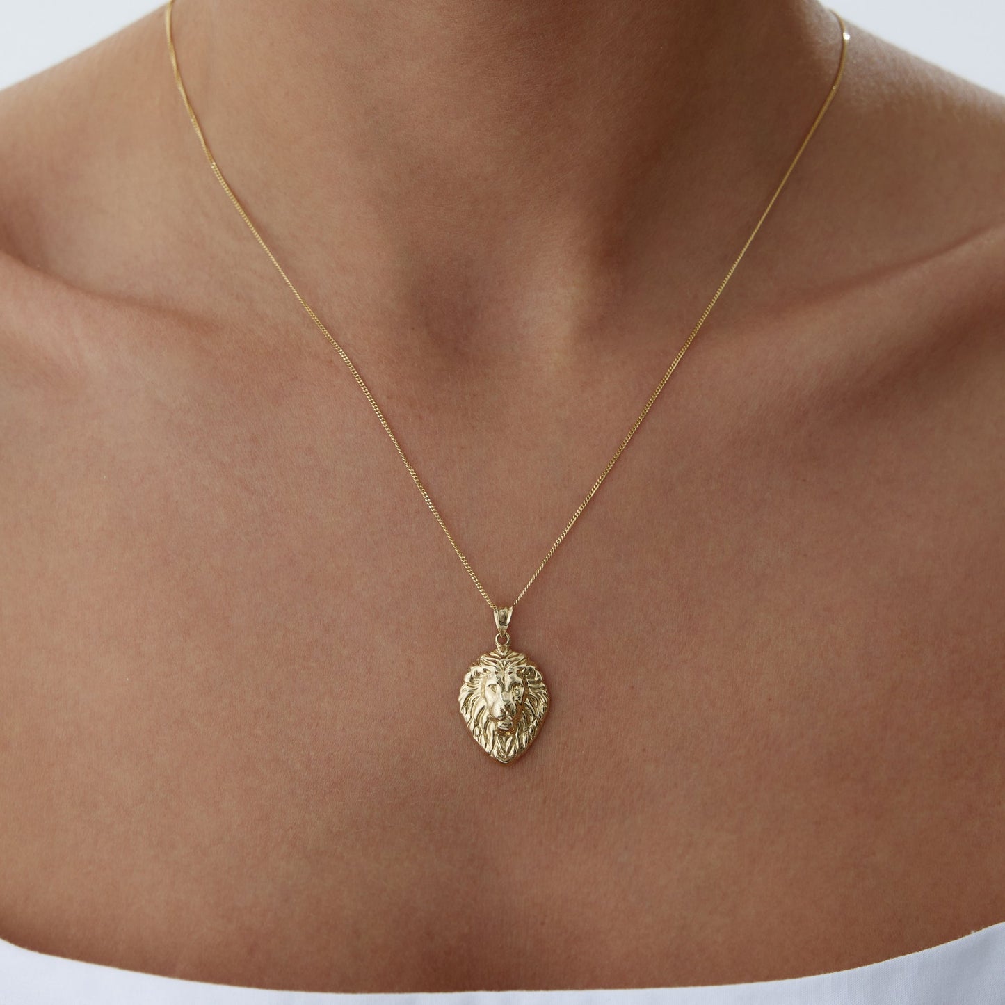 14k Gold Lion Necklace