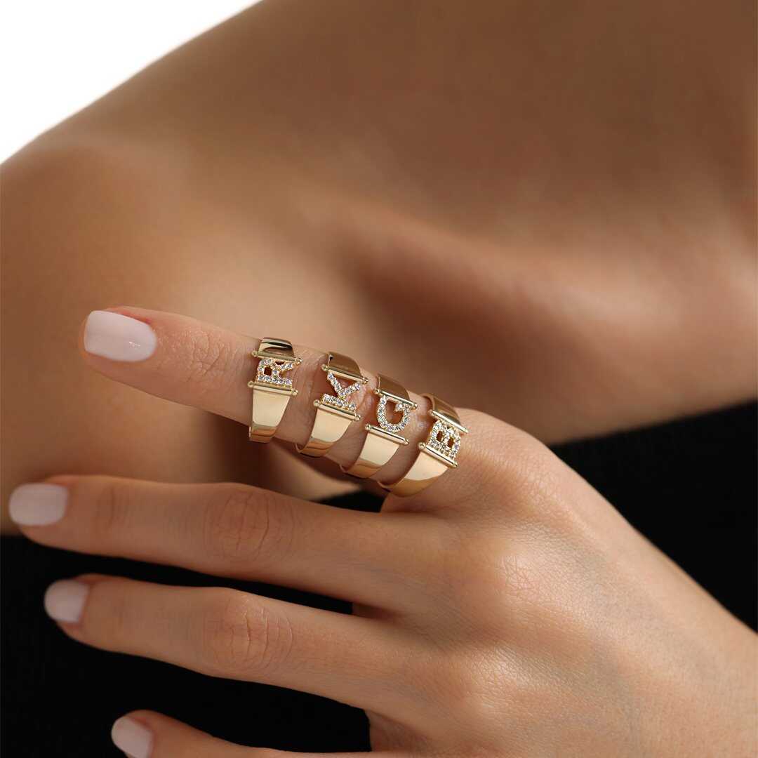 Kiva Letter Ring