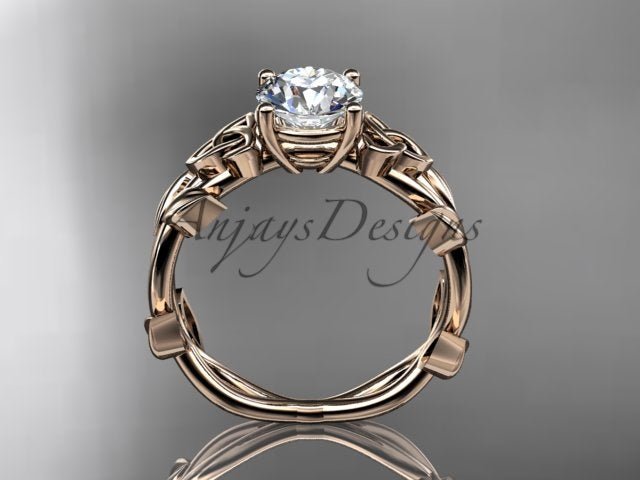Celtic Knot Engagement Ring 1 CT Lab Grown Diamond Nature Inspired