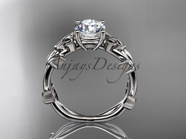Celtic Knot Engagement Ring 1 CT Lab Grown Diamond Nature Inspired