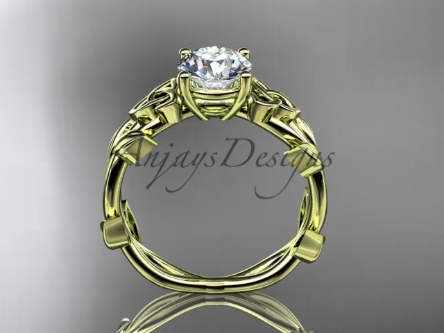 Celtic Knot Engagement Ring 1 CT Lab Grown Diamond Nature Inspired