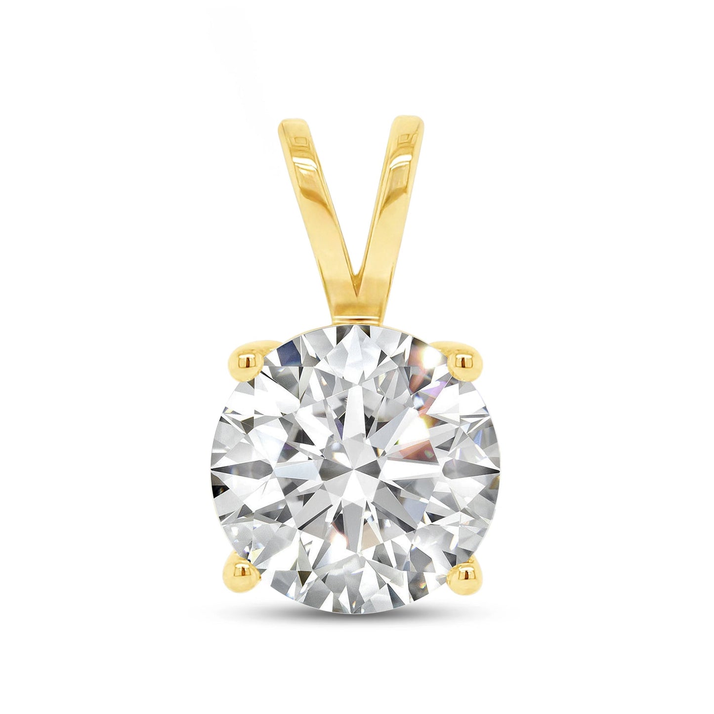 Lab Grown Diamond Solitaire Pendant 14K Gold Diamond Necklace IGI Certified 4 Prong Dainty Minimalist Pendant Perfect Gift