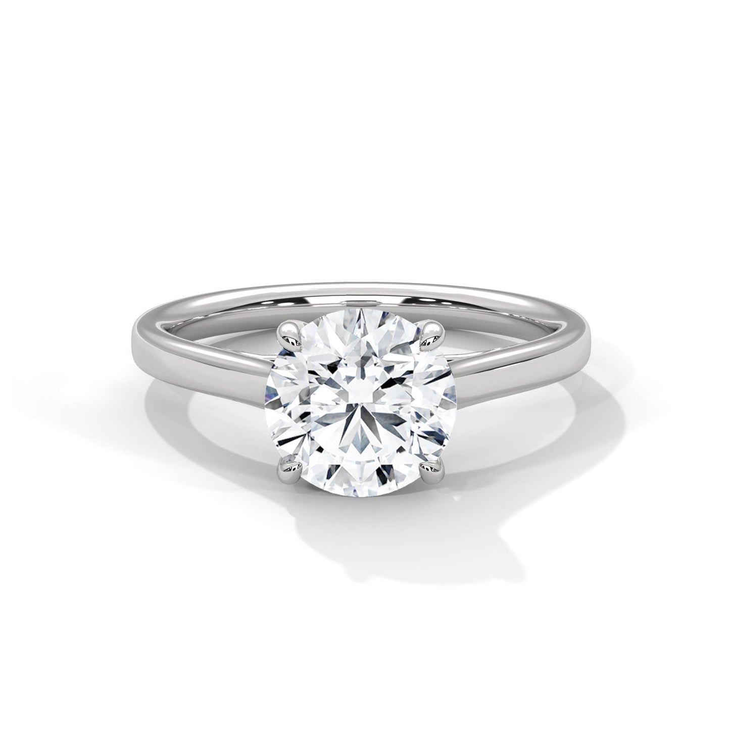 1 Carat Round Cut Lab Grown Diamond Solitaire Engagement Ring