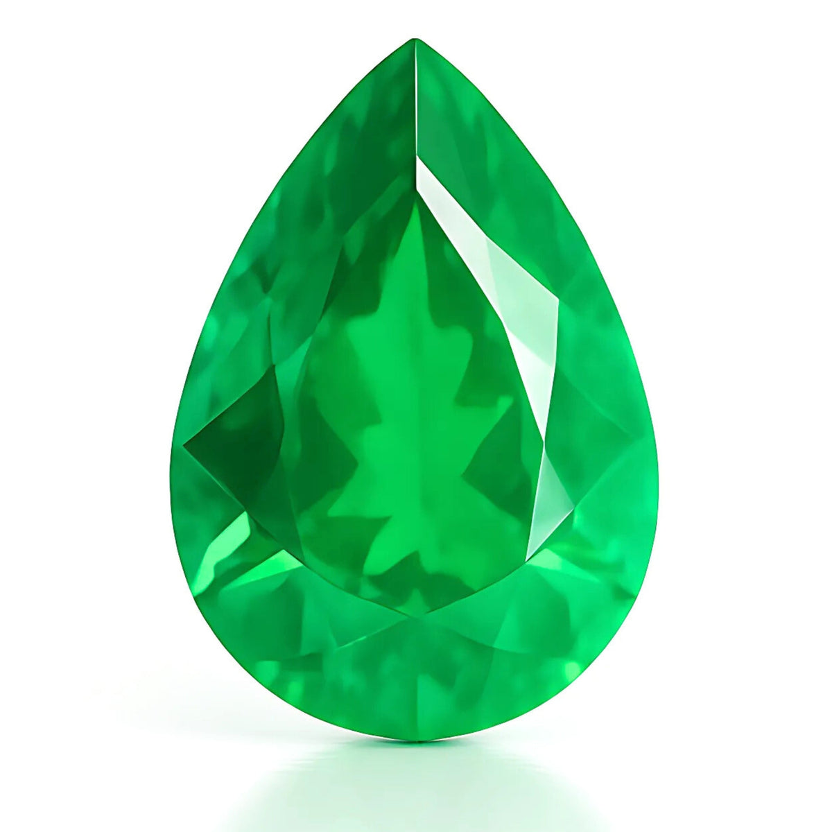 Pear Lab Grown Emerald Loose Stone