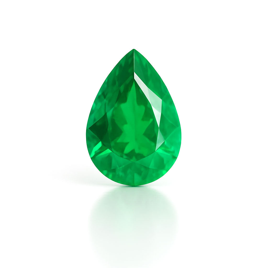 Pear Lab Grown Emerald Loose Stone