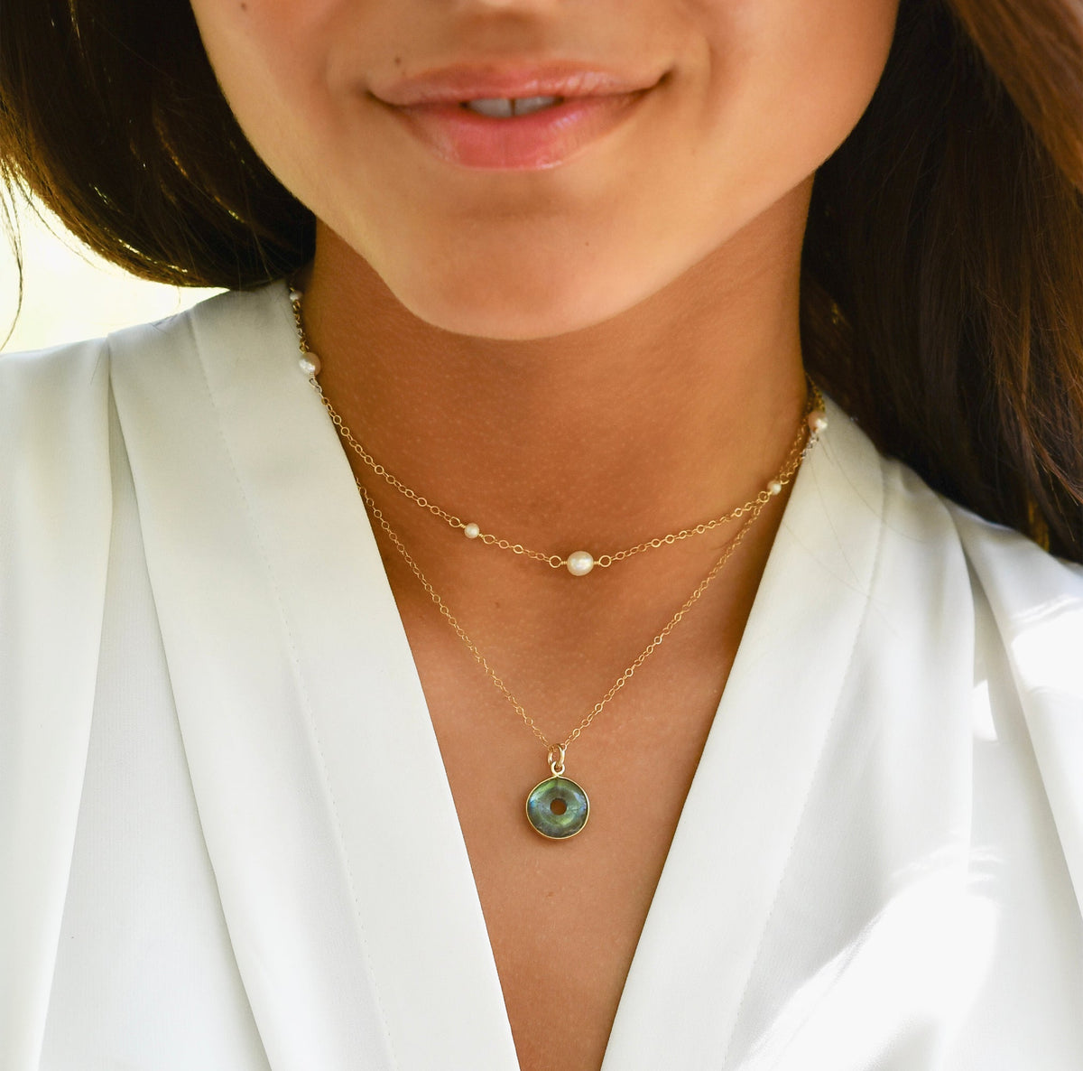 Eclipse Necklace: Labradorite