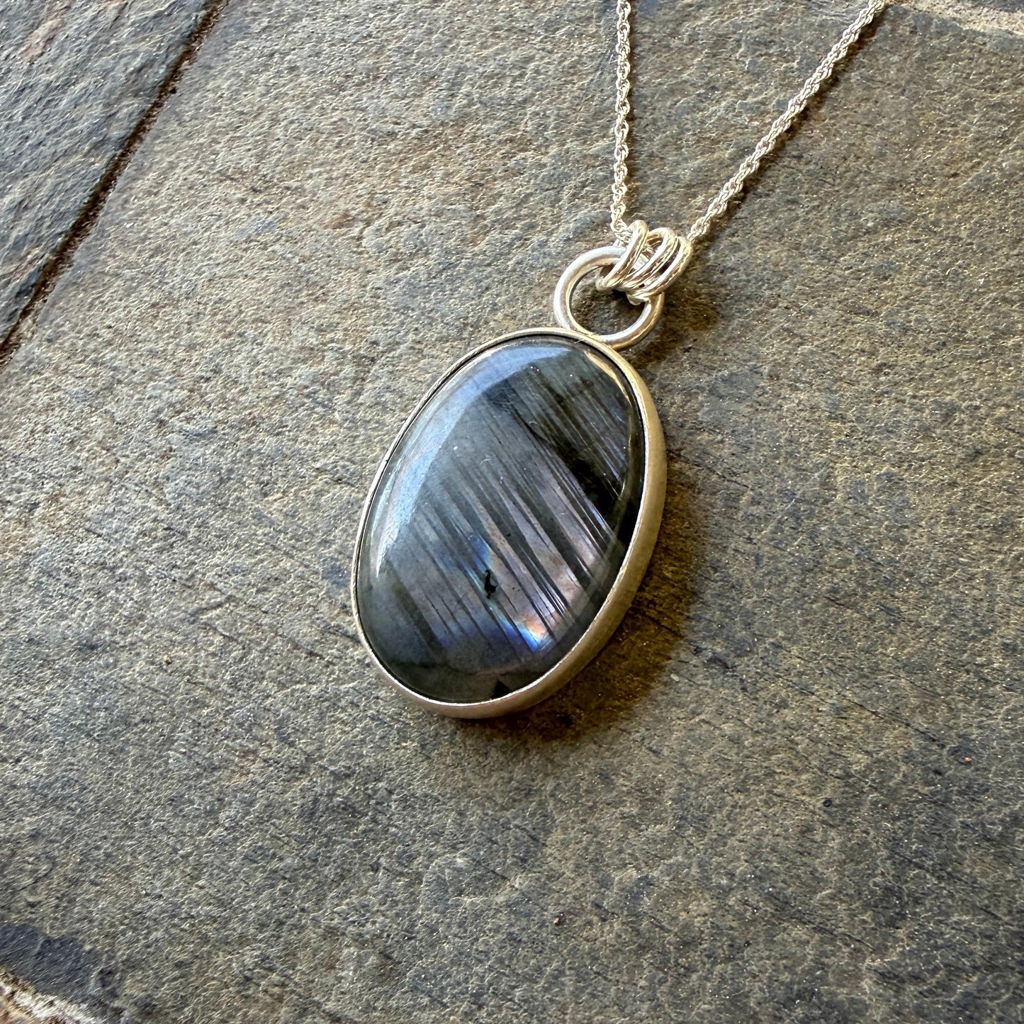 Labradorite Pendant Necklace | Handmade Sterling Silver Gemstone Jewelry