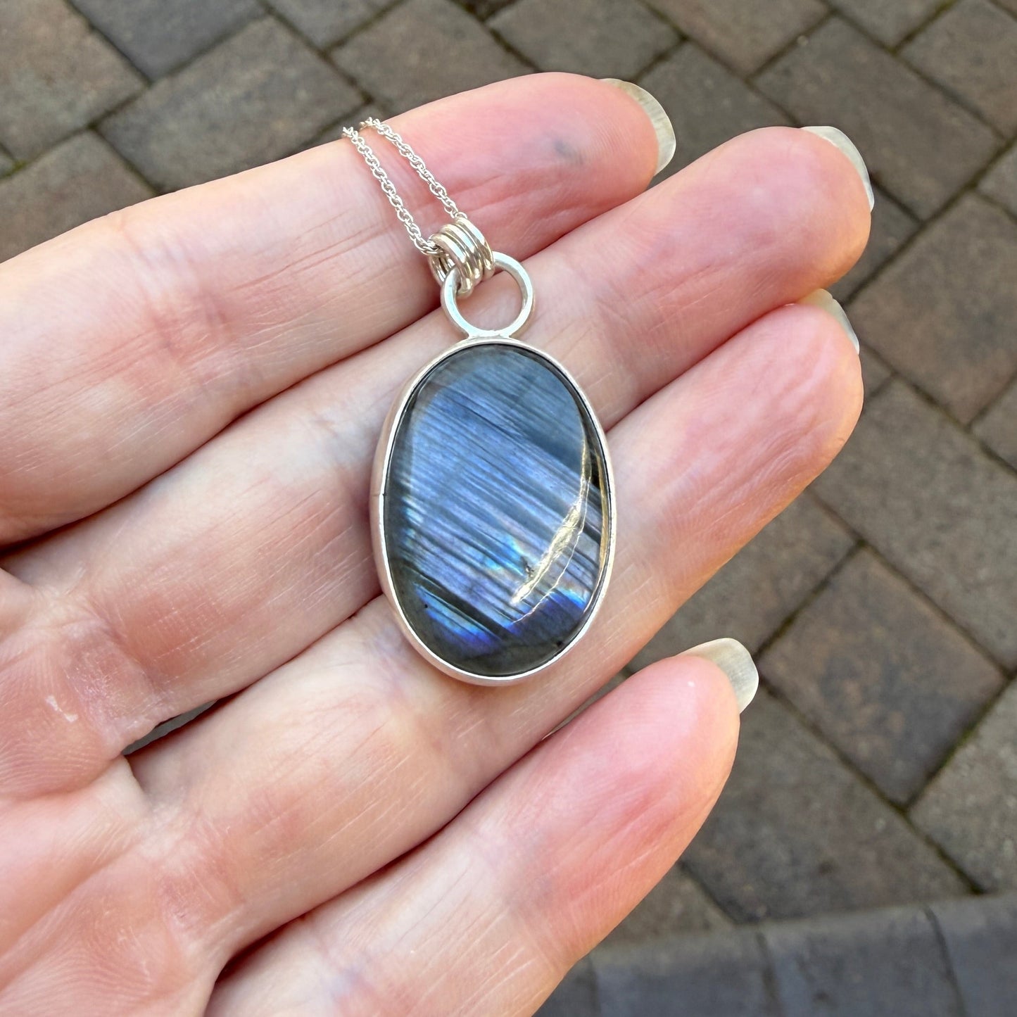 Labradorite Pendant Necklace | Handmade Sterling Silver Gemstone Jewelry
