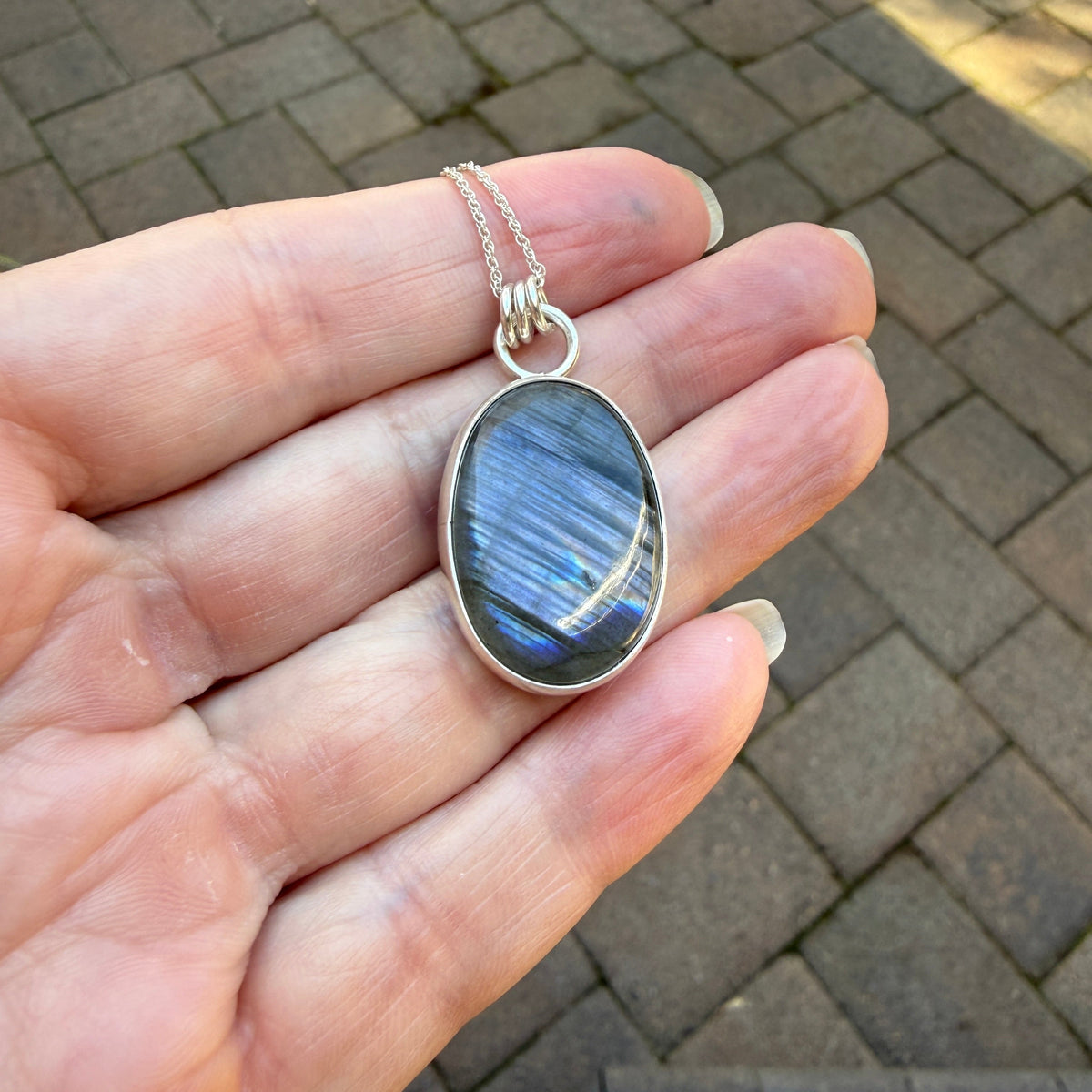 Labradorite Pendant Necklace | Handmade Sterling Silver Gemstone Jewelry