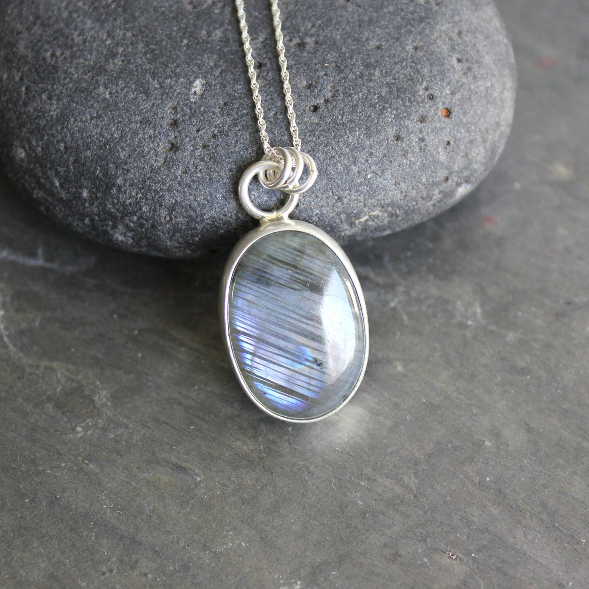 Labradorite Pendant Necklace | Handmade Sterling Silver Gemstone Jewelry