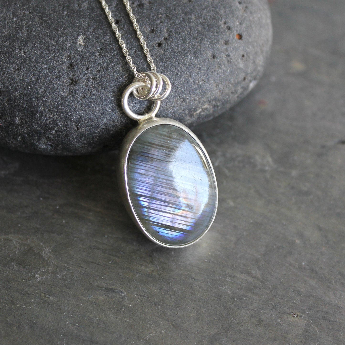 Labradorite Pendant Necklace | Handmade Sterling Silver Gemstone Jewelry