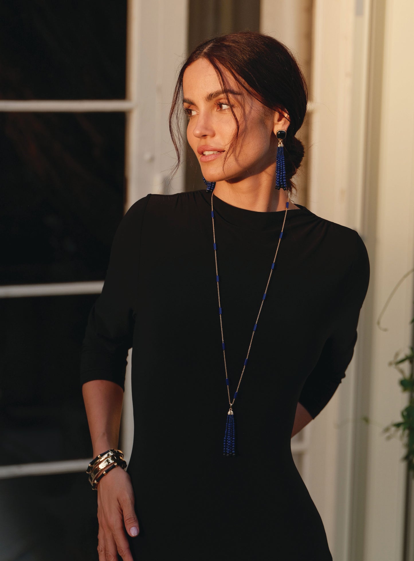 Forza Long Lapis Chain Necklace