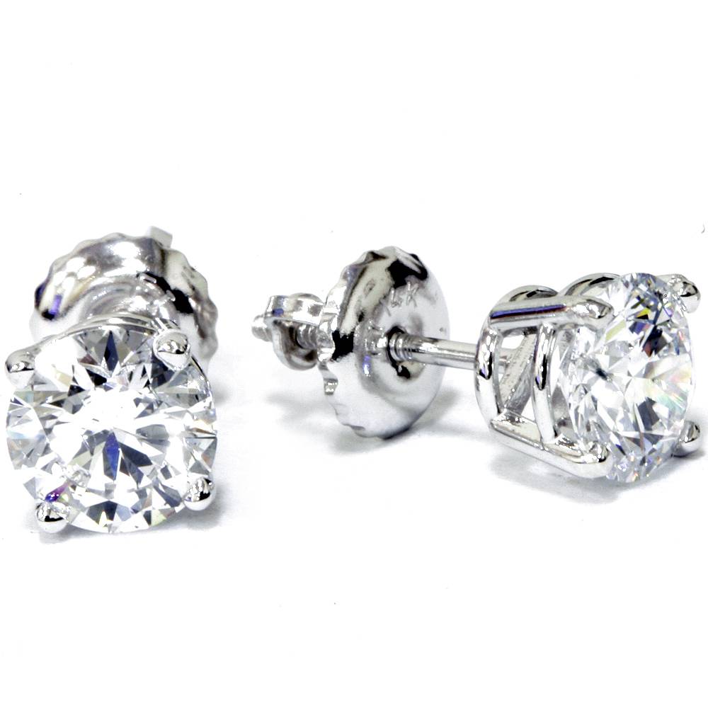 Platinum 1 1/2ct Lab Grown Diamond Studs