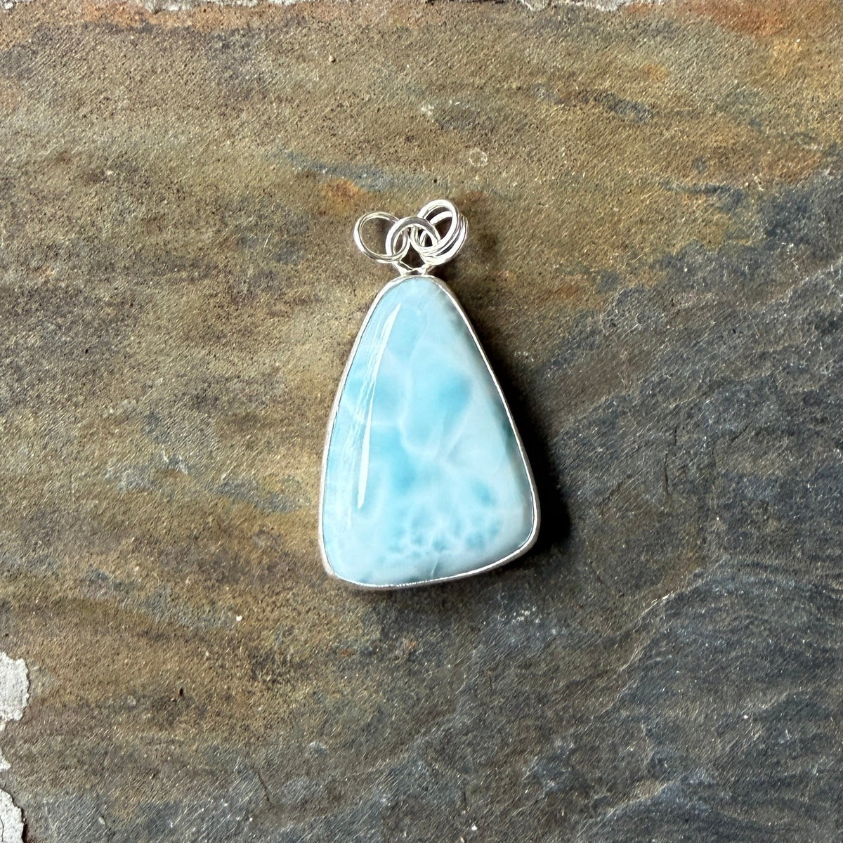 Large Larimar Pendant Necklace | Dominican Republic Gemstone